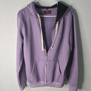 Hollister Purple Zip-Up Hoodie
